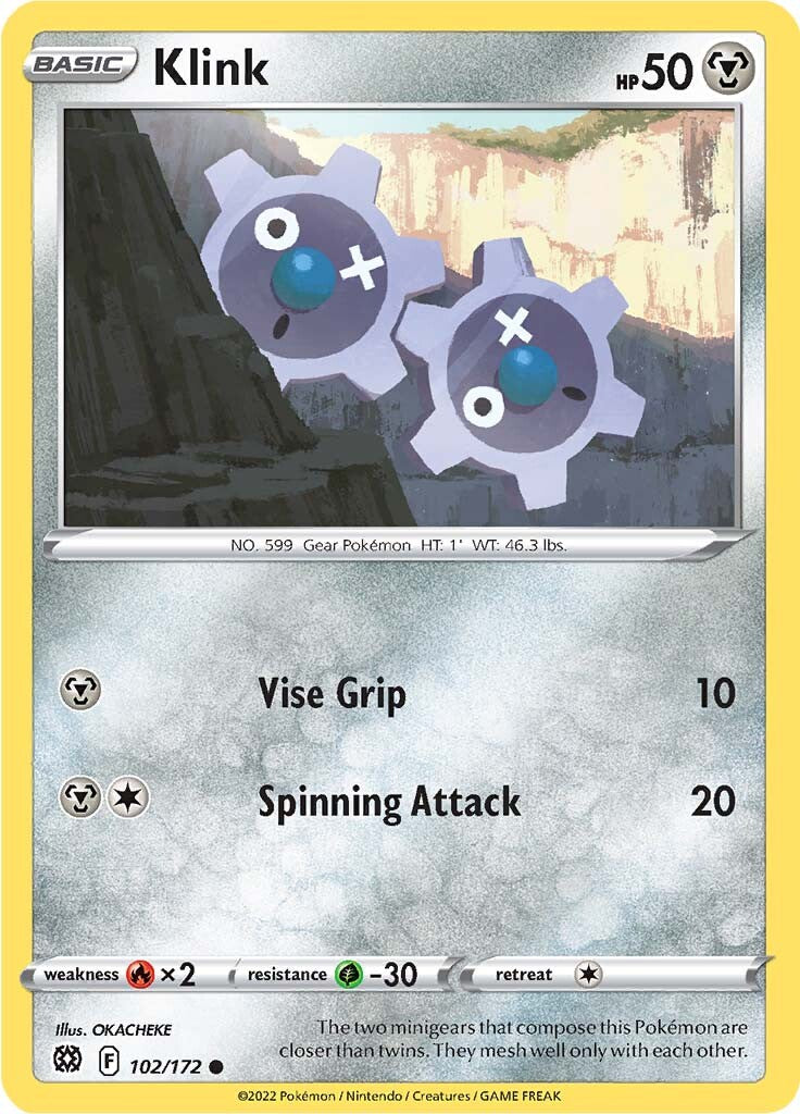 Klink (102/172) [Sword & Shield: Brilliant Stars] | Card Merchant Takapuna