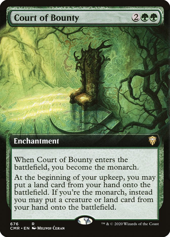 Court of Bounty (Extended Art) [Commander Legends] | Card Merchant Takapuna