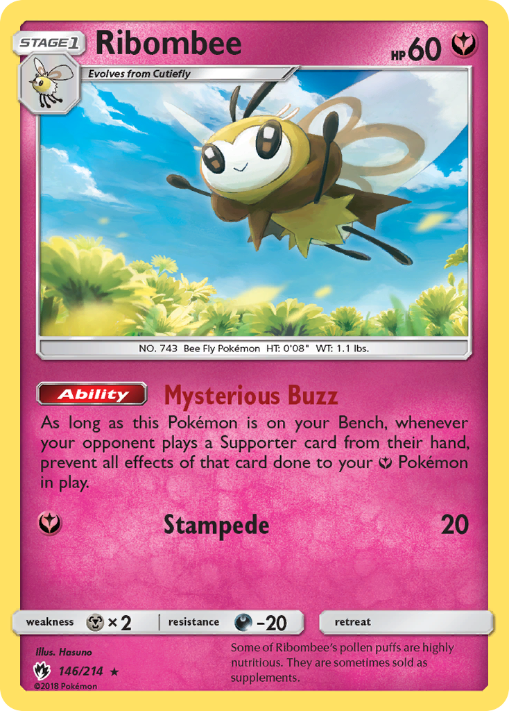 Ribombee (146/214) [Sun & Moon: Lost Thunder] | Card Merchant Takapuna