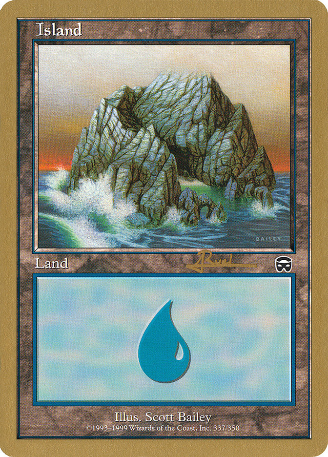 Island (ar337) (Antoine Ruel) [World Championship Decks 2001] | Card Merchant Takapuna