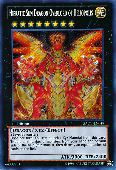 Hieratic Sun Dragon Overlord of Heliopolis [GAOV-EN048] Secret Rare | Card Merchant Takapuna