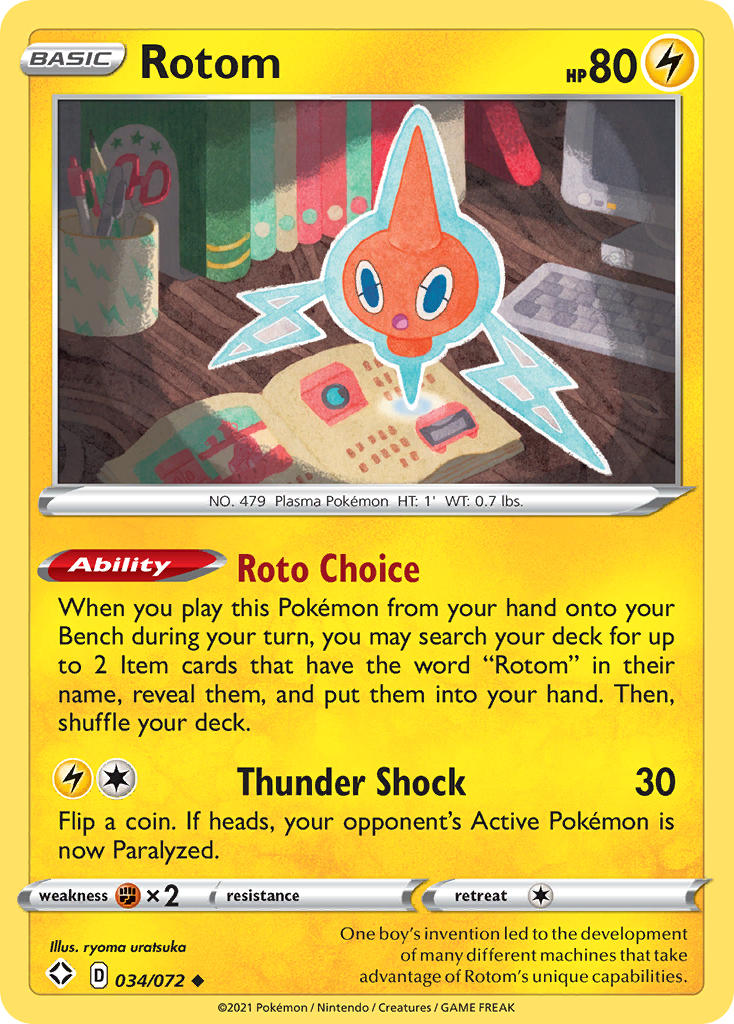 Rotom (034/072) [Sword & Shield: Shining Fates] | Card Merchant Takapuna