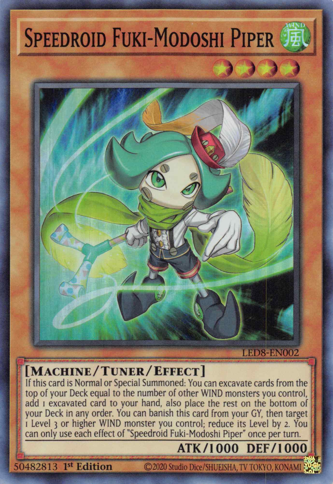 Speedroid Fuki-Modoshi Piper [LED8-EN002] Super Rare | Card Merchant Takapuna