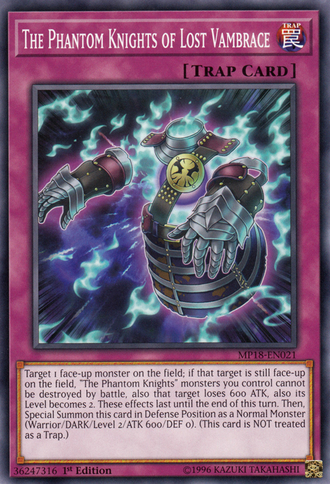 The Phantom Knights of Lost Vambrace [MP18-EN021] Common | Card Merchant Takapuna