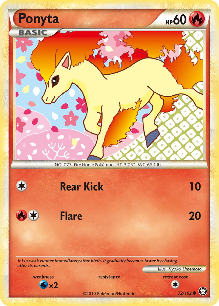 Ponyta (72/102) [HeartGold & SoulSilver: Triumphant] | Card Merchant Takapuna