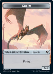 Golem (025) // Thopter Double-Sided Token [Commander 2021 Tokens] | Card Merchant Takapuna