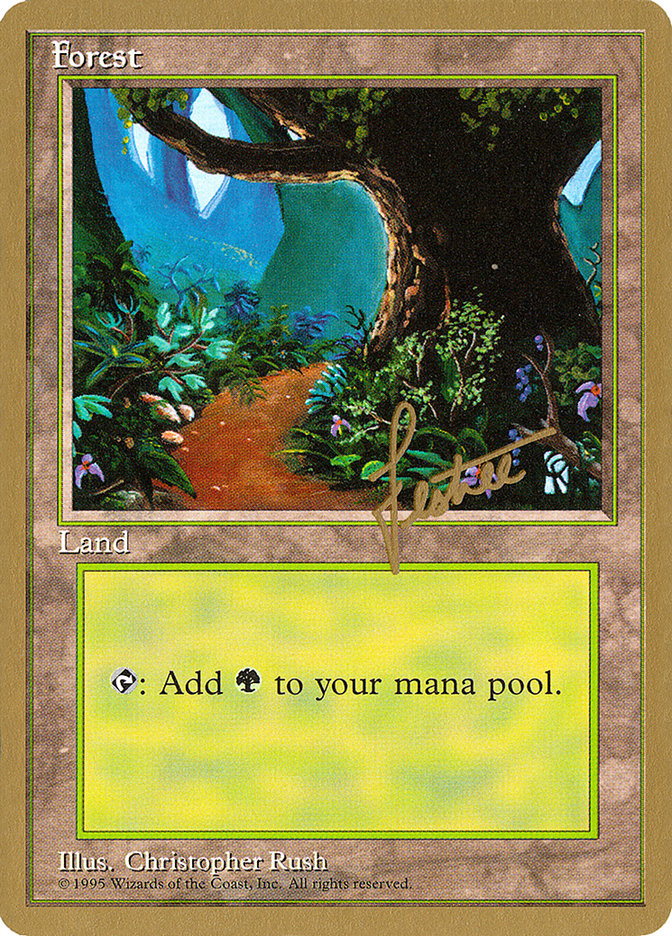 Forest (bl376) (Bertrand Lestree) [Pro Tour Collector Set] | Card Merchant Takapuna