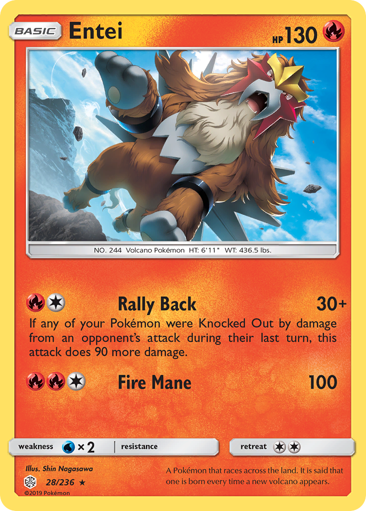 Entei (28/236) [Sun & Moon: Cosmic Eclipse] | Card Merchant Takapuna