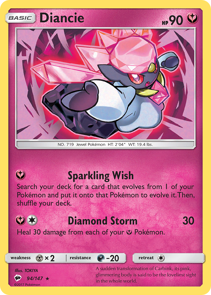 Diancie (94/147) [Sun & Moon: Burning Shadows] | Card Merchant Takapuna