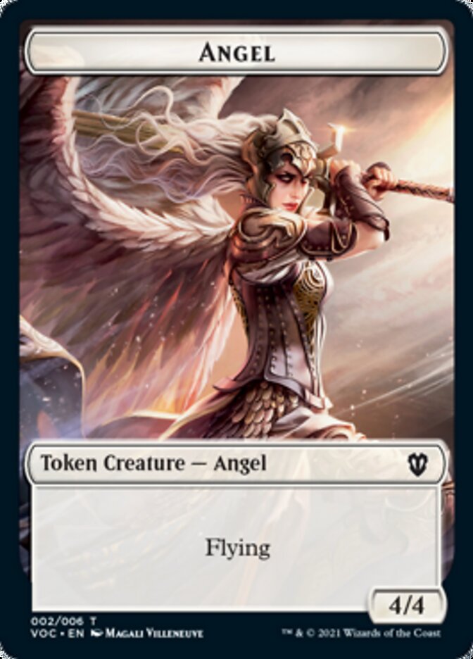 Angel // Clue Double-Sided Token [Innistrad: Crimson Vow Commander Tokens] | Card Merchant Takapuna