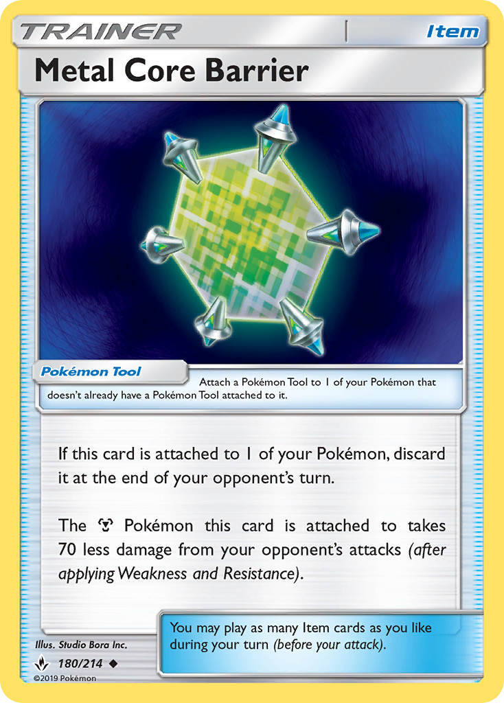 Metal Core Barrier (180/214) [Sun & Moon: Unbroken Bonds] | Card Merchant Takapuna