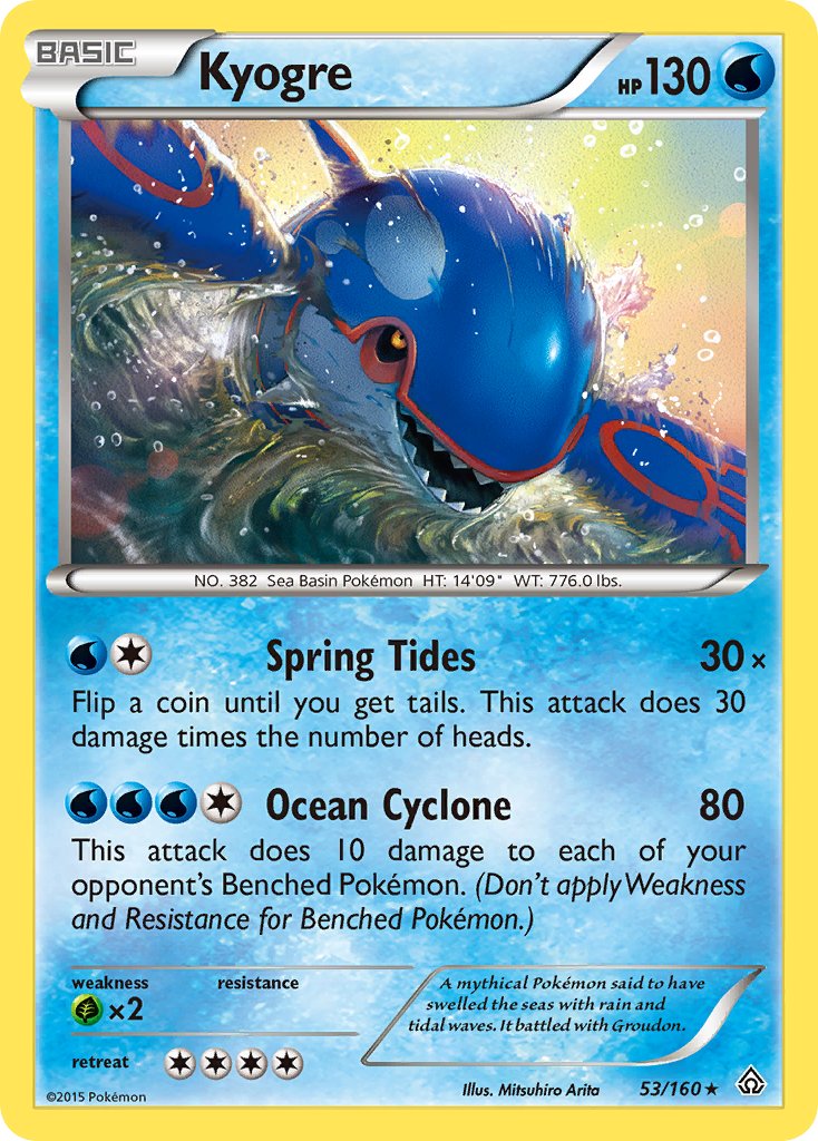 Kyogre (53/160) (Theme Deck Exclusive) [XY: Primal Clash] | Card Merchant Takapuna