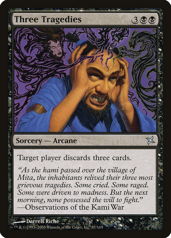 Three Tragedies [Betrayers of Kamigawa] | Card Merchant Takapuna