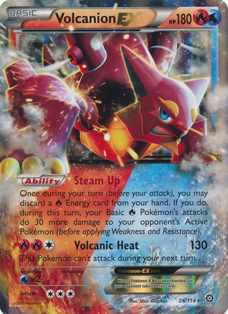 Volcanion EX (26/114) (Jumbo Card) [XY: Steam Siege] | Card Merchant Takapuna