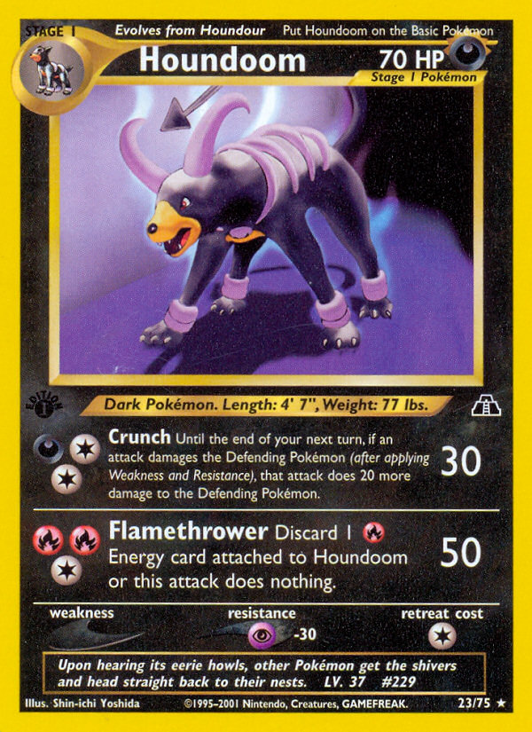 Houndoom (23/75) [Neo Discovery 1st Edition] | Card Merchant Takapuna