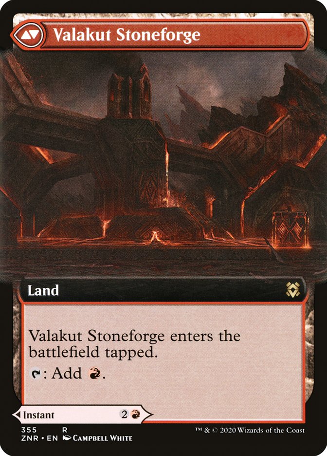 Valakut Awakening // Valakut Stoneforge (Extended Art) [Zendikar Rising] | Card Merchant Takapuna