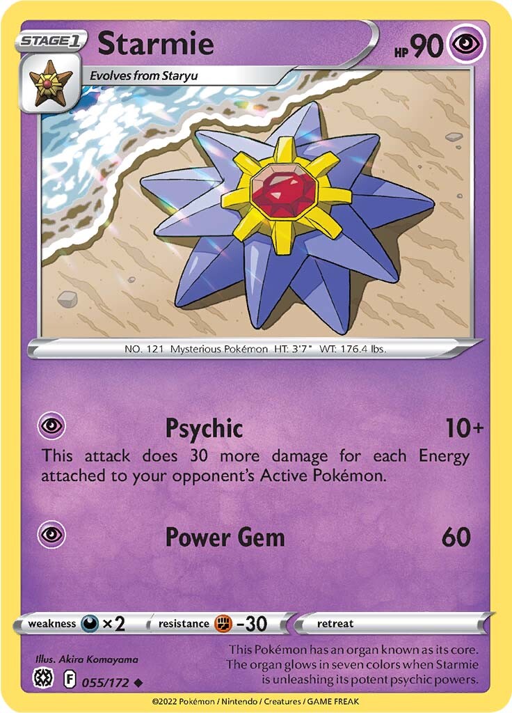 Starmie (055/172) [Sword & Shield: Brilliant Stars] | Card Merchant Takapuna