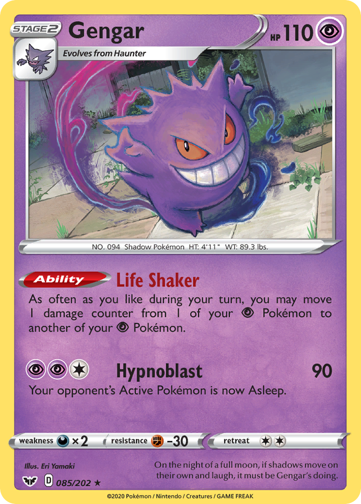 Gengar (085/202) [Sword & Shield: Base Set] | Card Merchant Takapuna