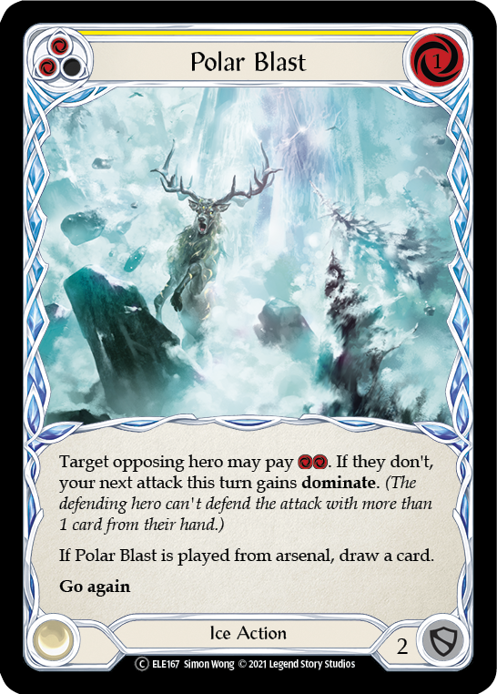 Polar Blast (Yellow) [U-ELE167] (Tales of Aria Unlimited)  Unlimited Normal | Card Merchant Takapuna