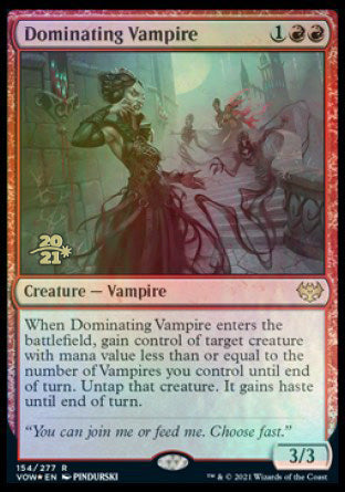 Dominating Vampire [Innistrad: Crimson Vow Prerelease Promos] | Card Merchant Takapuna