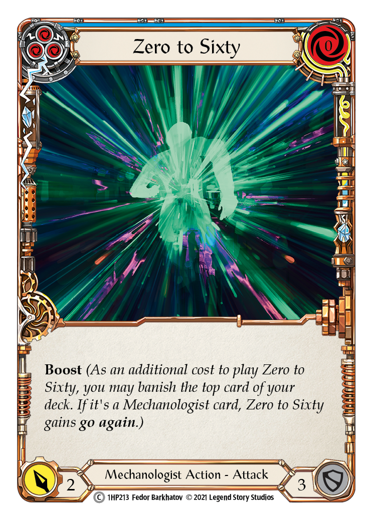 Zero to Sixty (Blue) [1HP213] (History Pack 1) | Card Merchant Takapuna