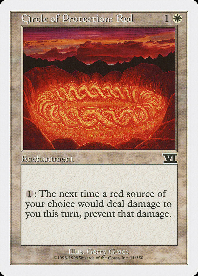 Circle of Protection: Red [Classic Sixth Edition] | Card Merchant Takapuna