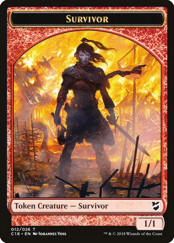 Survivor Token [Commander 2018 Tokens] | Card Merchant Takapuna