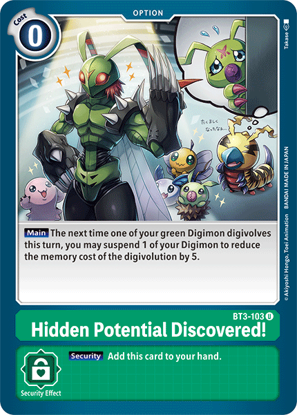 Hidden Potential Discovered! [BT3-103] [Release Special Booster Ver.1.5] | Card Merchant Takapuna