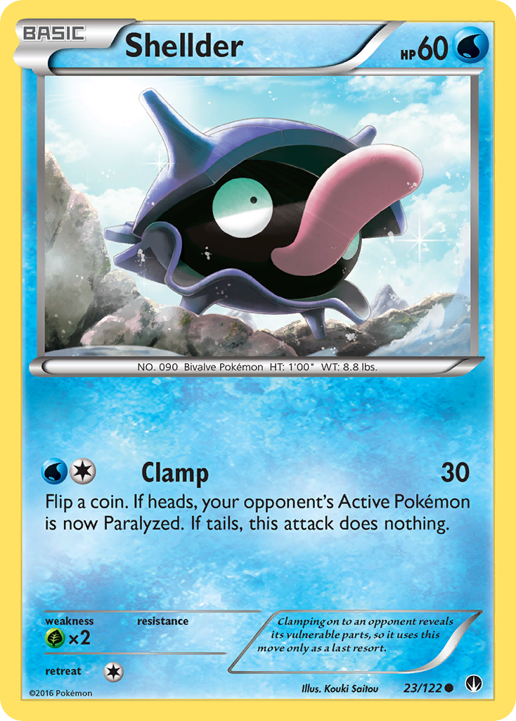 Shellder (23/122) [XY: BREAKpoint] | Card Merchant Takapuna