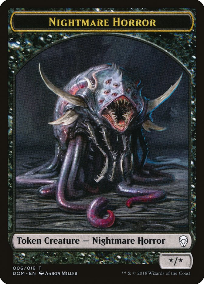 Nightmare Horror Token [Dominaria Tokens] | Card Merchant Takapuna