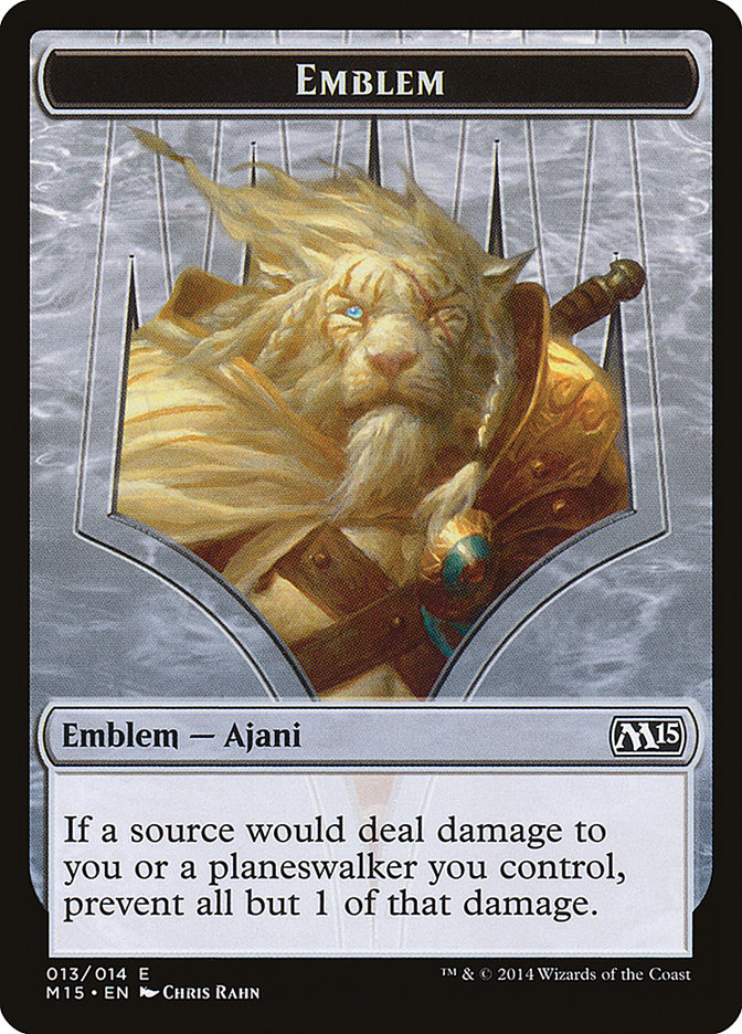 Ajani Steadfast Emblem [Magic 2015 Tokens] | Card Merchant Takapuna