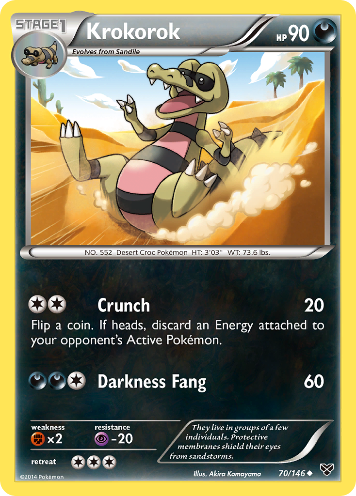 Krokorok (70/146) [XY: Base Set] | Card Merchant Takapuna