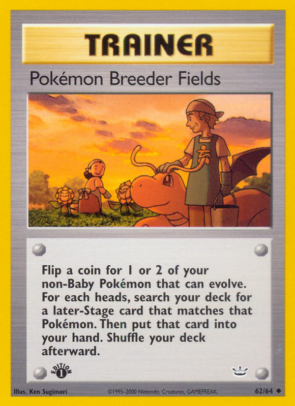 Pokemon Breeder Fields (62/64) [Neo Revelation 1st Edition] | Card Merchant Takapuna