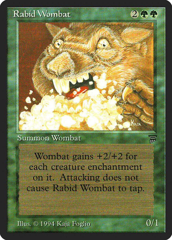 Rabid Wombat [Legends] | Card Merchant Takapuna