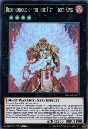 Brotherhood of the Fire Fist - Tiger King [FIGA-EN027] Super Rare | Card Merchant Takapuna