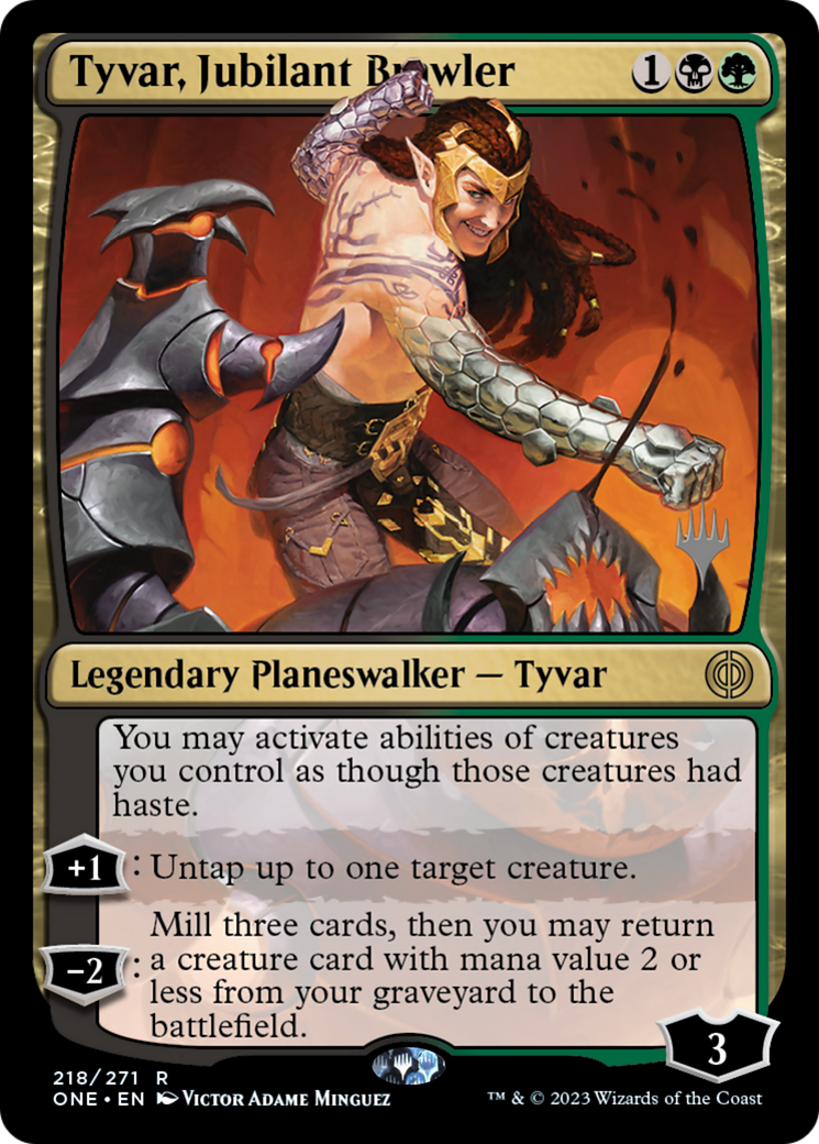 Tyvar, Jubilant Brawler (Promo Pack) [Phyrexia: All Will Be One Promos] | Card Merchant Takapuna