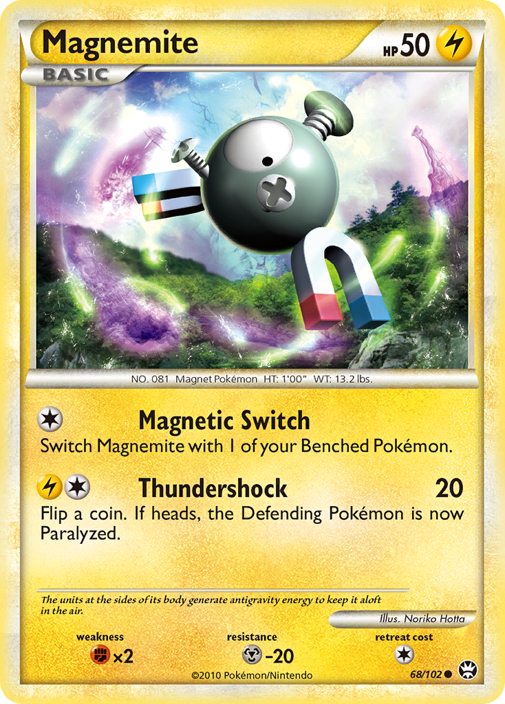 Magnemite (68/102) [HeartGold & SoulSilver: Triumphant] | Card Merchant Takapuna