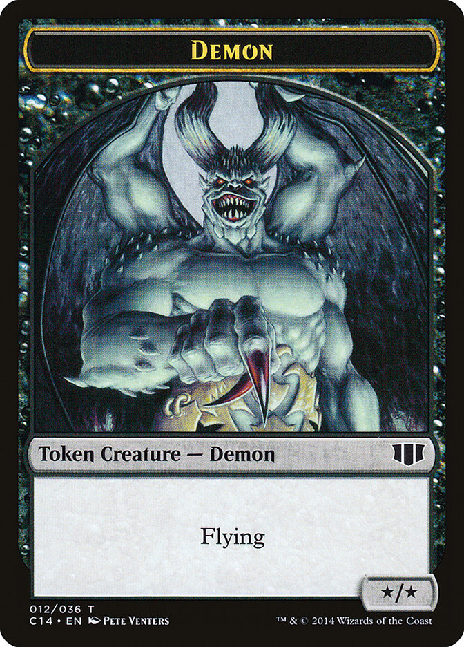 Demon (012/036) // Zombie (016/036) Double-Sided Token [Commander 2014 Tokens] | Card Merchant Takapuna