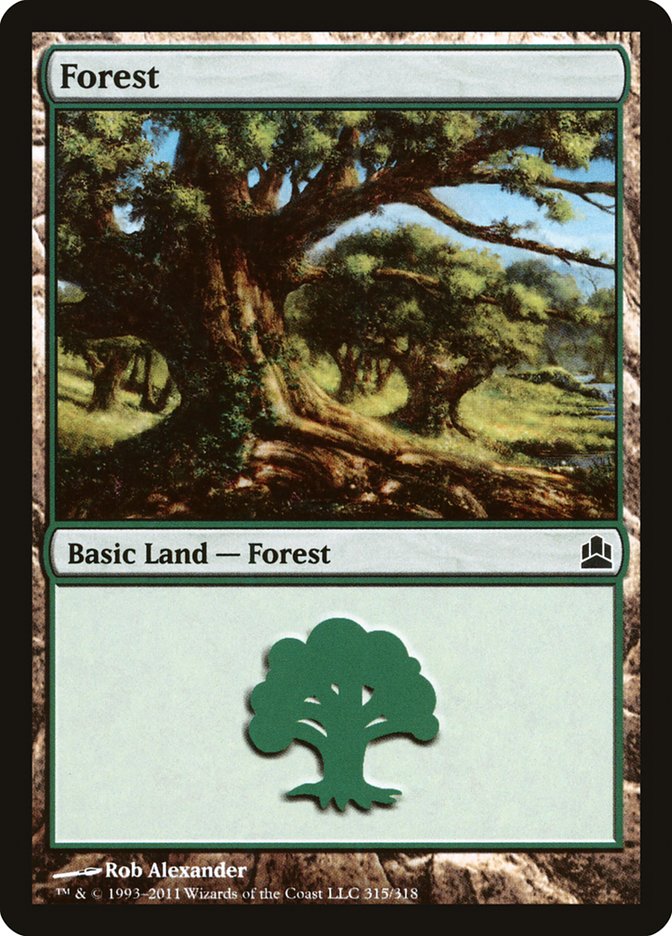 Forest (315) [Commander 2011] | Card Merchant Takapuna