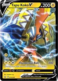 Tapu Koko V (072/202) [SWSH01: Sword & Shield Base Set] | Card Merchant Takapuna