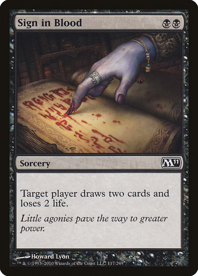 Sign in Blood [Magic 2011] | Card Merchant Takapuna