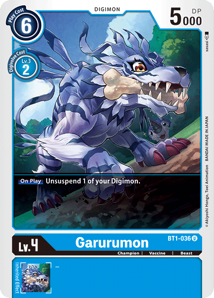 Garurumon [BT1-036] [Release Special Booster Ver.1.0] | Card Merchant Takapuna