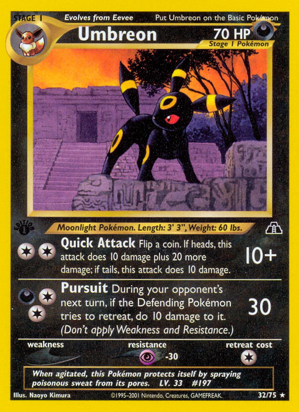 Umbreon (32/75) [Neo Discovery 1st Edition] | Card Merchant Takapuna