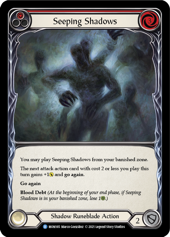 Seeping Shadows (Red) [MON165] (Monarch)  1st Edition Normal | Card Merchant Takapuna