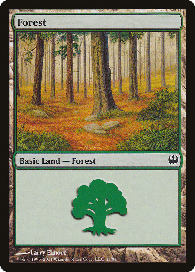 Forest (45) [Duel Decks: Knights vs. Dragons] | Card Merchant Takapuna