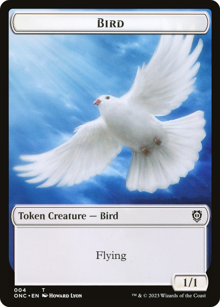 Bird // Cat Double-Sided Token [Phyrexia: All Will Be One Commander Tokens] | Card Merchant Takapuna