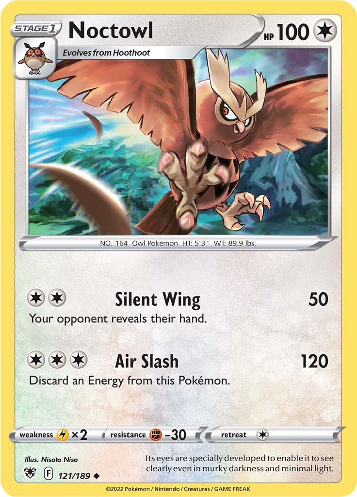 Noctowl (121/189) [Sword & Shield: Astral Radiance] | Card Merchant Takapuna