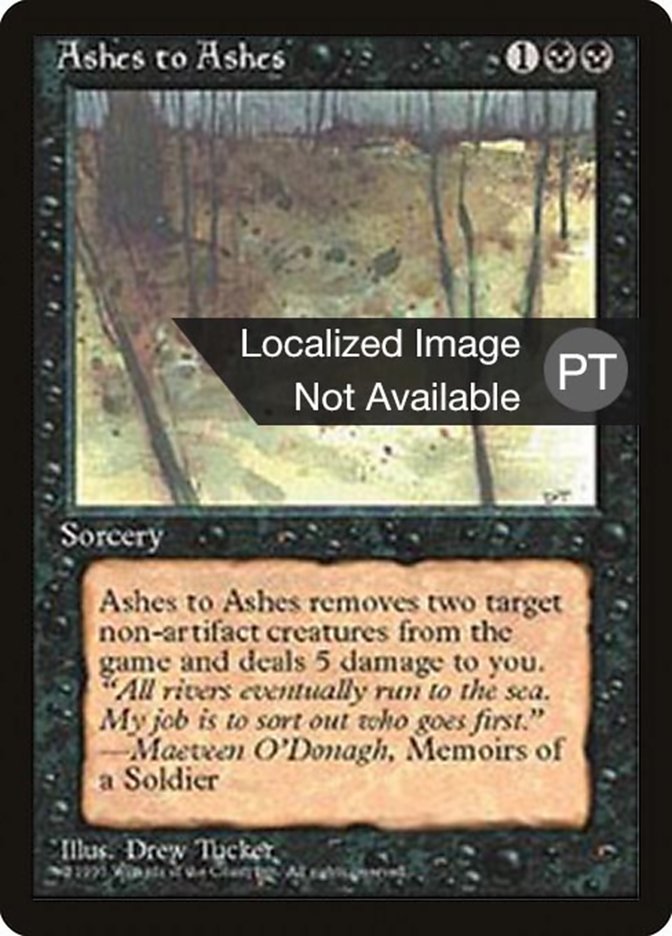 Ashes to Ashes [Fourth Edition (Foreign Black Border)] | Card Merchant Takapuna