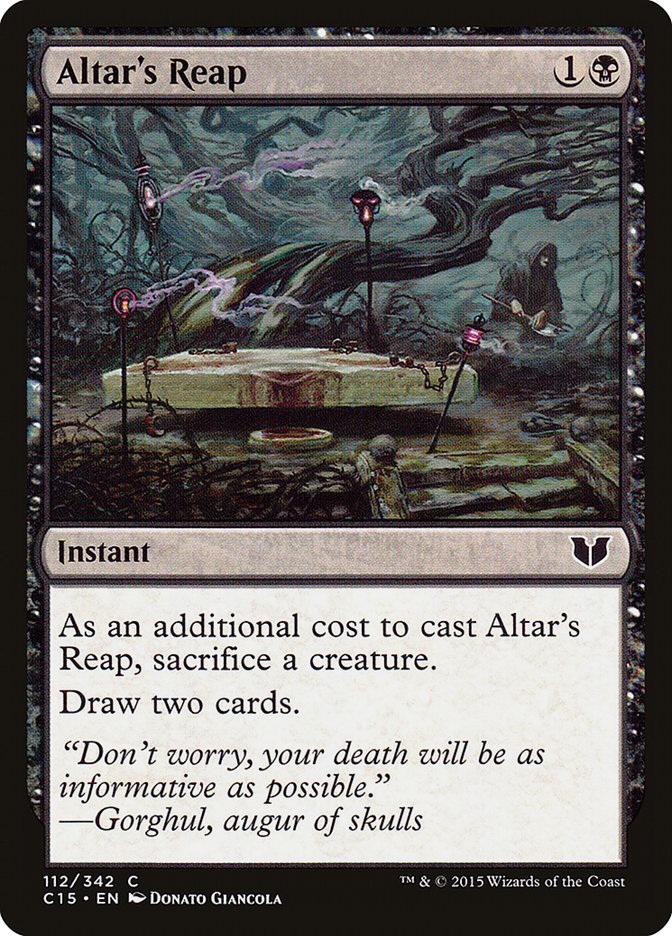 Altar's Reap [Commander 2015] | Card Merchant Takapuna