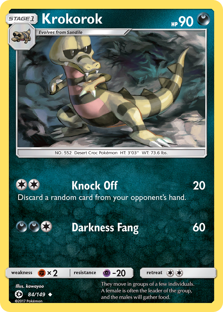 Krokorok (84/149) [Sun & Moon: Base Set] | Card Merchant Takapuna